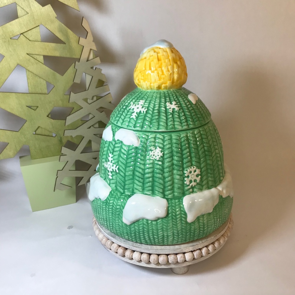 Cracker Barrel Winter Ski Hat Cookie Jar